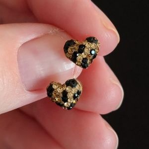 🆑10k gold leopard print earrings
